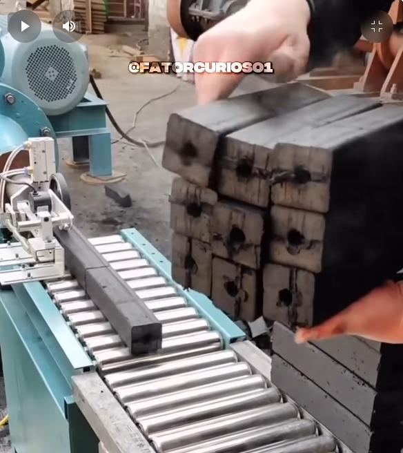 Carvão de casca de coco verde